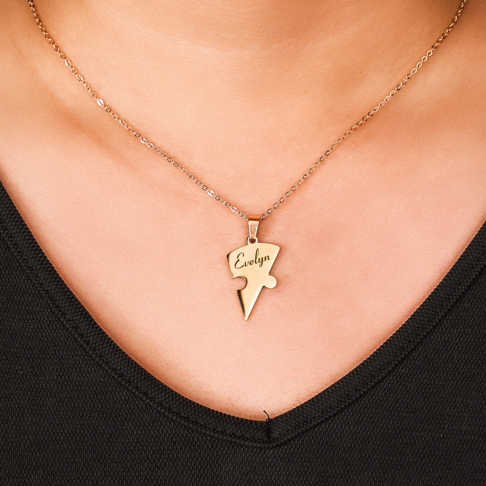 Artemisia - Collana personalizzata con puzzle a forma di cuore e nome