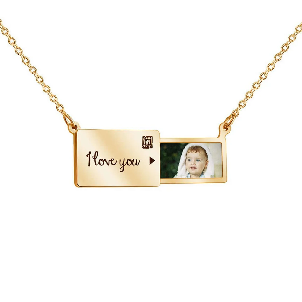 Artemisia™ Collana con messaggio fotografia personalizzata