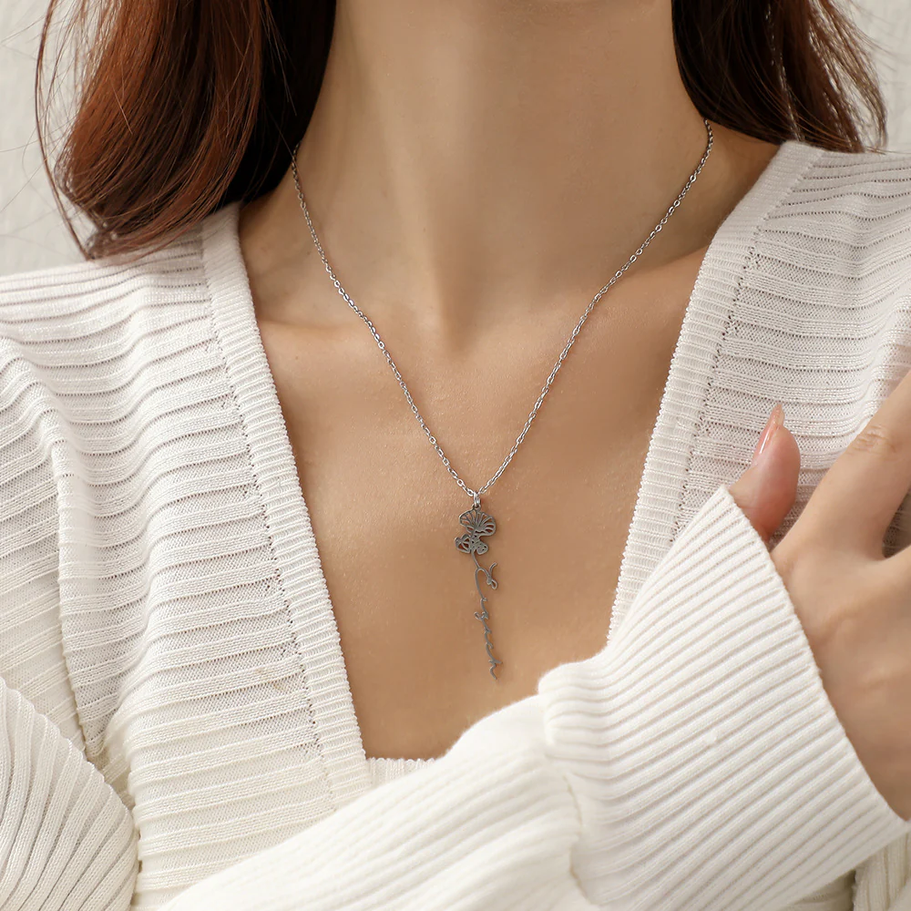 Artemisia™ Collana con fiore di nascita