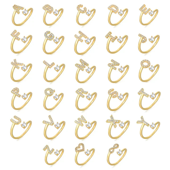 Artemisia™ Anello lettera personalizzata