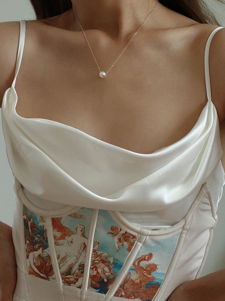 Artemisia - Collana con pendente perla rotonda unica