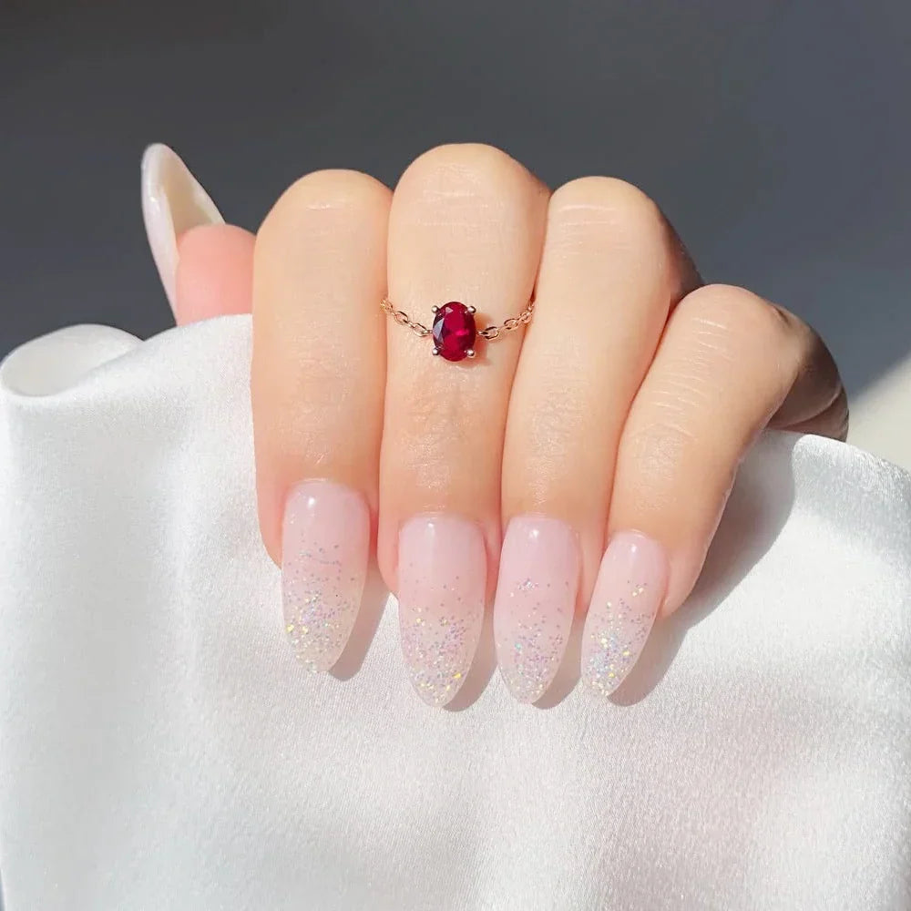 Artemisia - Anello con catena di Gemme Regolabile