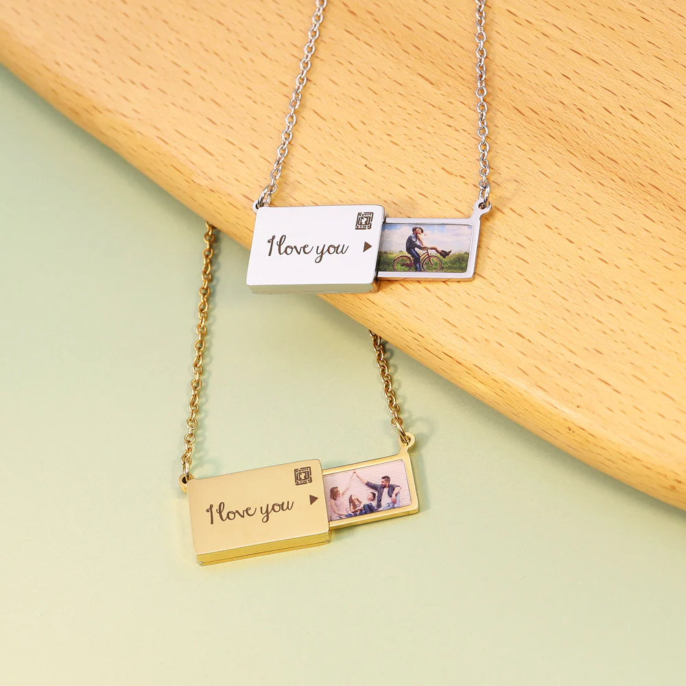 Artemisia™ Collana con messaggio fotografia personalizzata